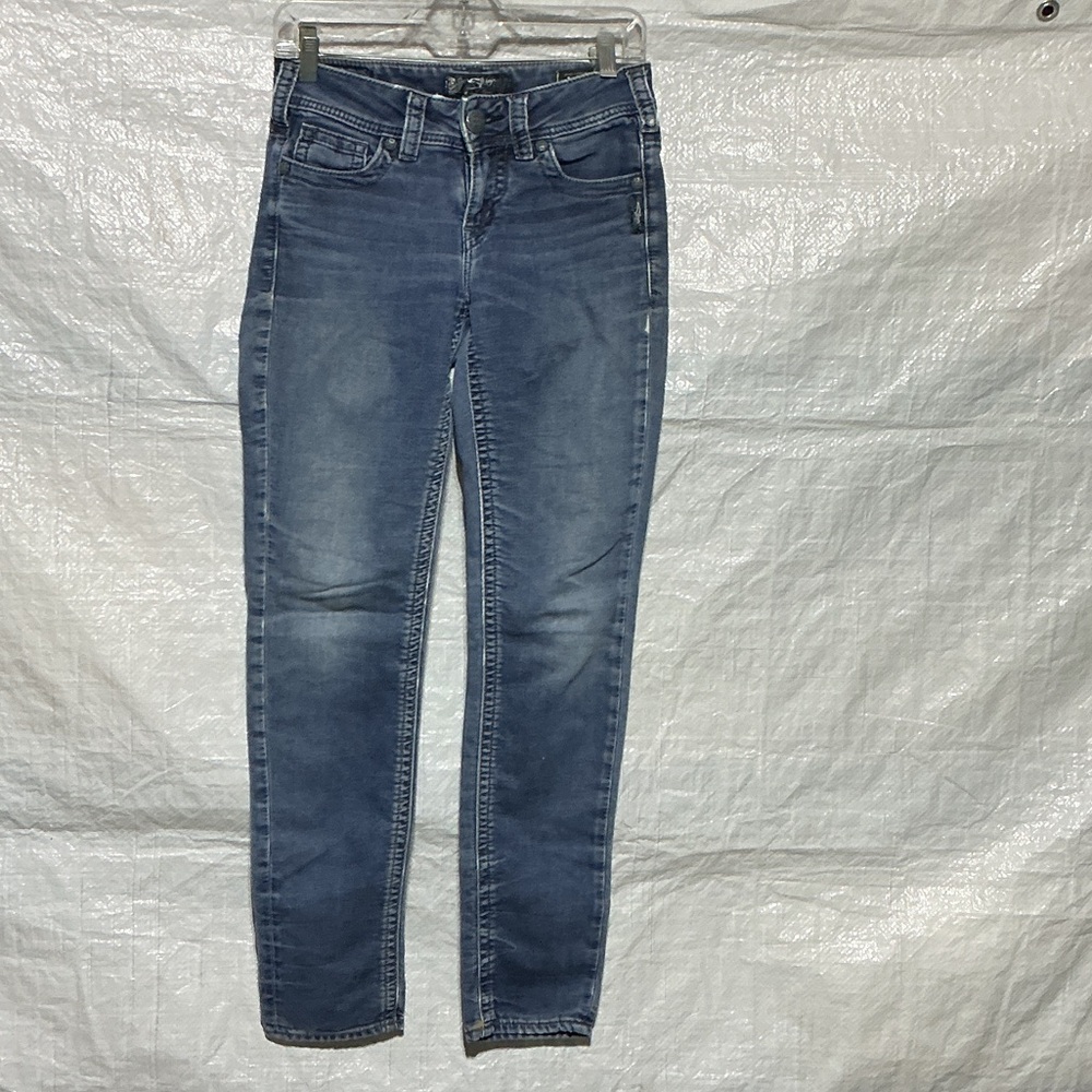 Silver Jeans Co Suki Jaga Womens MidSkinny Jeans Sz 25/31